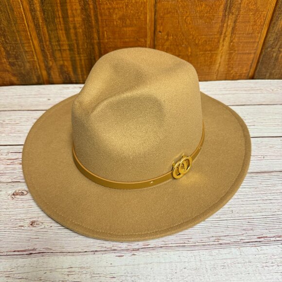 I.N.C. INTERNATIONAL CONCEPTS Women's Felt Panama Hat - Tan - Picture 1 of 4
